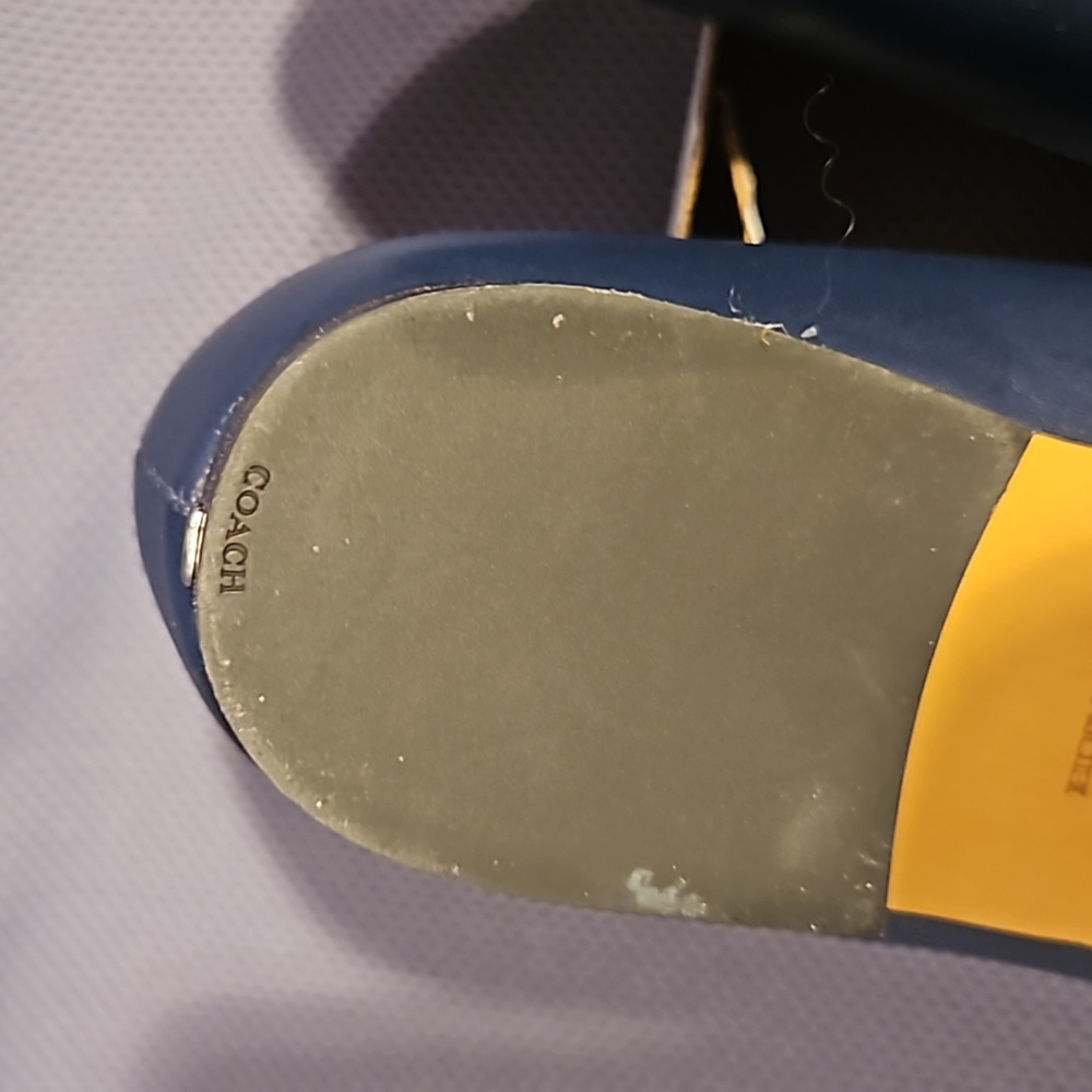 Coach Blue Leather G4279 Slip On Loafers - Picture 8 of 9